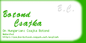 botond csajka business card